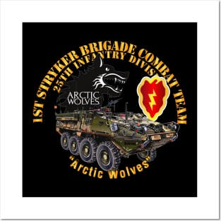 1st Stryker Bde - 25th ID - Arctic Wolves w Stryker - SSI Posters and Art